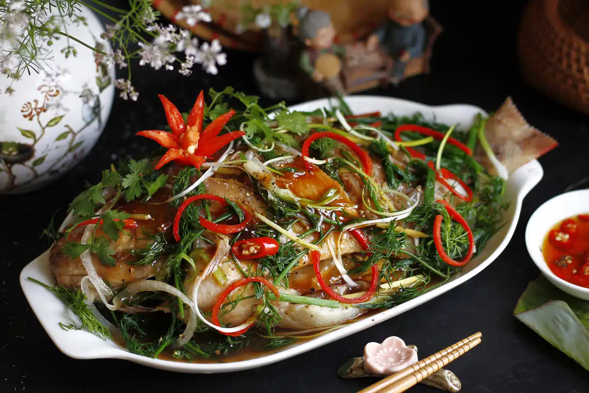 Cá Song hấp xì dầu - Hải Sản (Hương MyTrần)